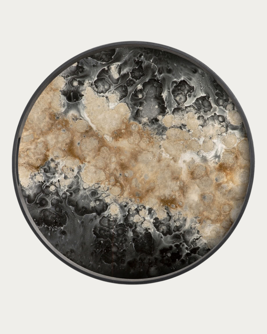 Tablett ORGANIC Schwarz - Ø48