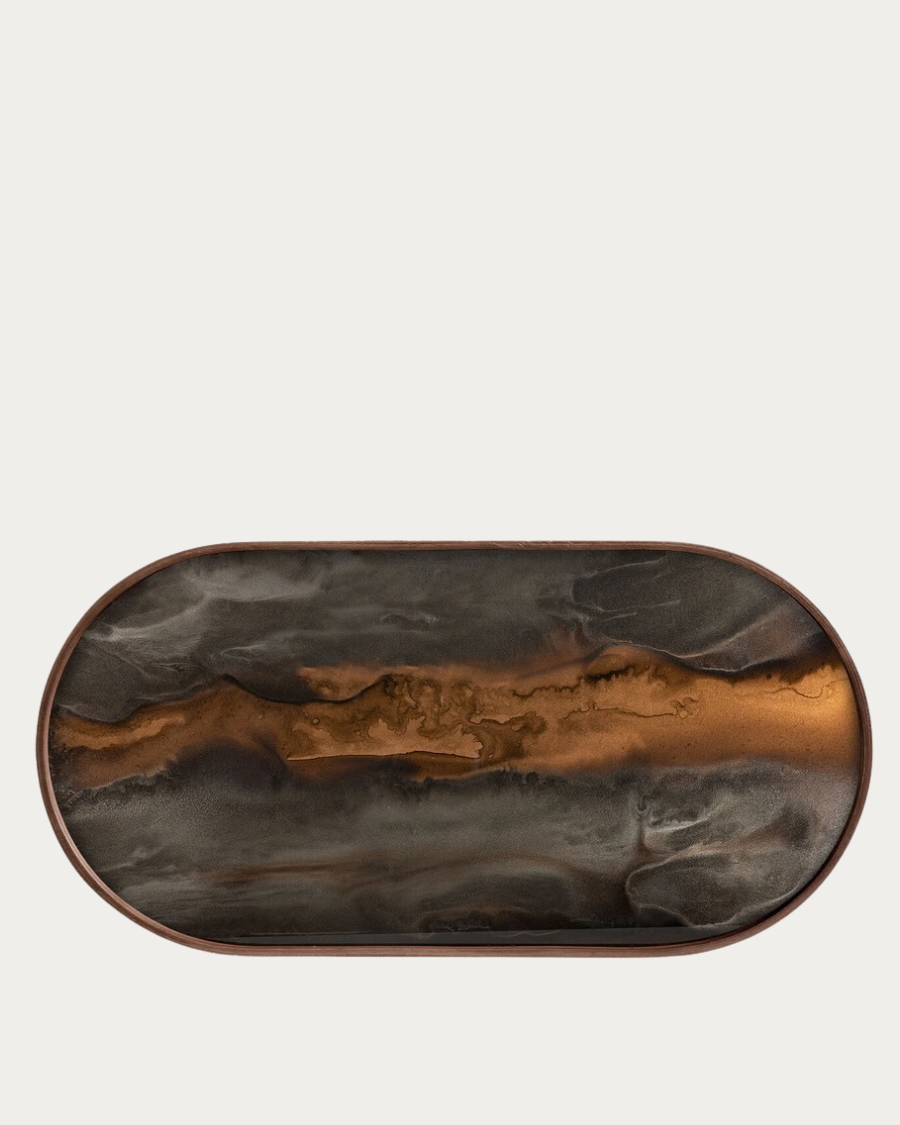 Glasstablett BRONZE ORGANIC Oblong - 71x36