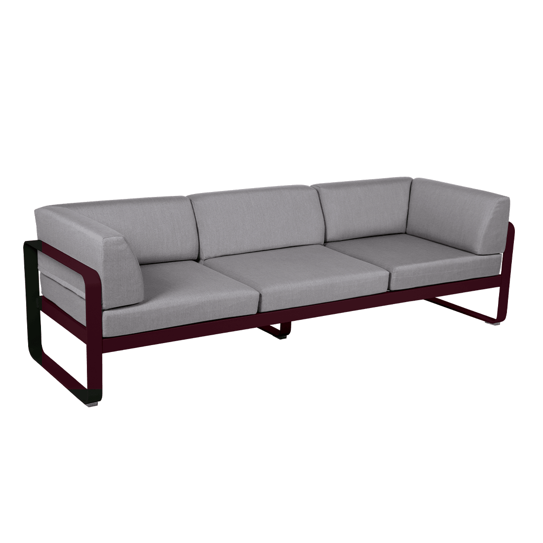 Gartensofa BELLEVIE - 3-Sitzer mit Seitenkissen