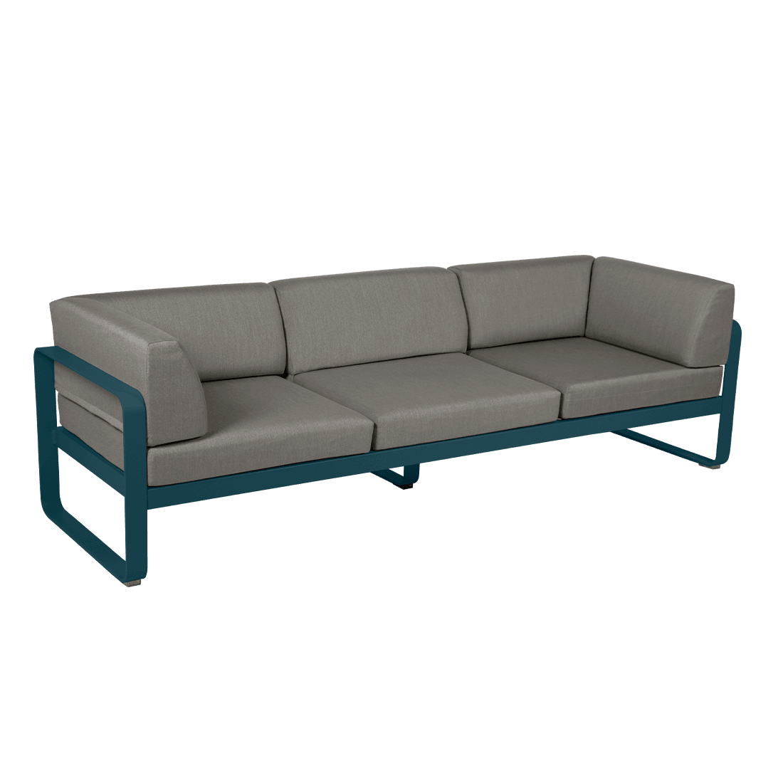 Gartensofa BELLEVIE - 3-Sitzer mit Seitenkissen