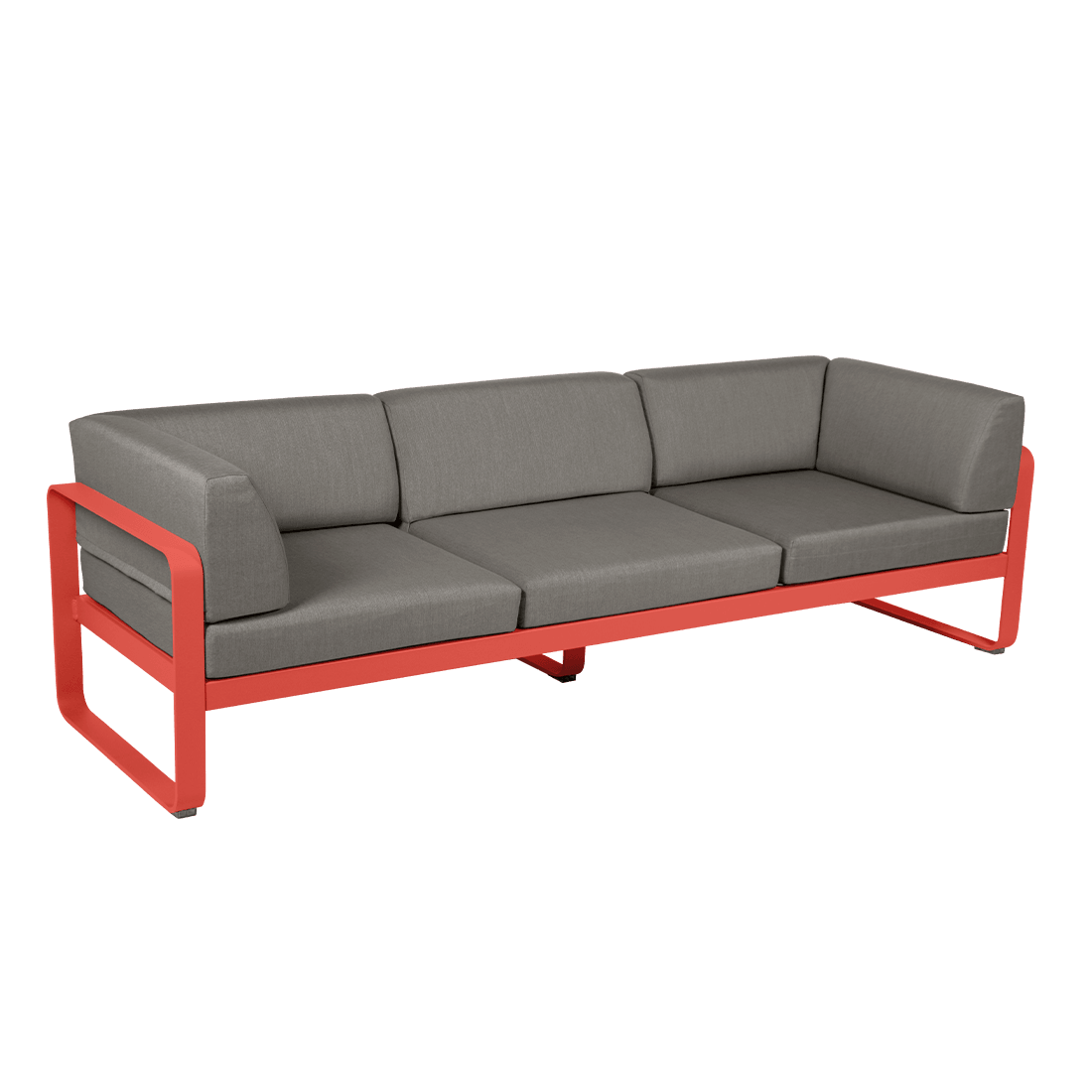 Gartensofa BELLEVIE - 3-Sitzer mit Seitenkissen