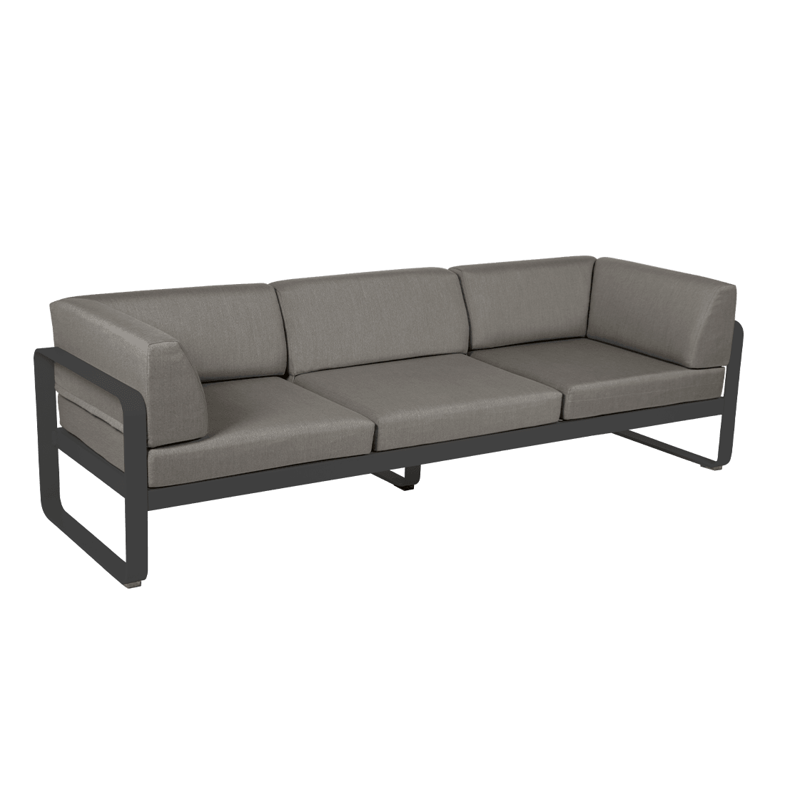 Gartensofa BELLEVIE - 3-Sitzer mit Seitenkissen