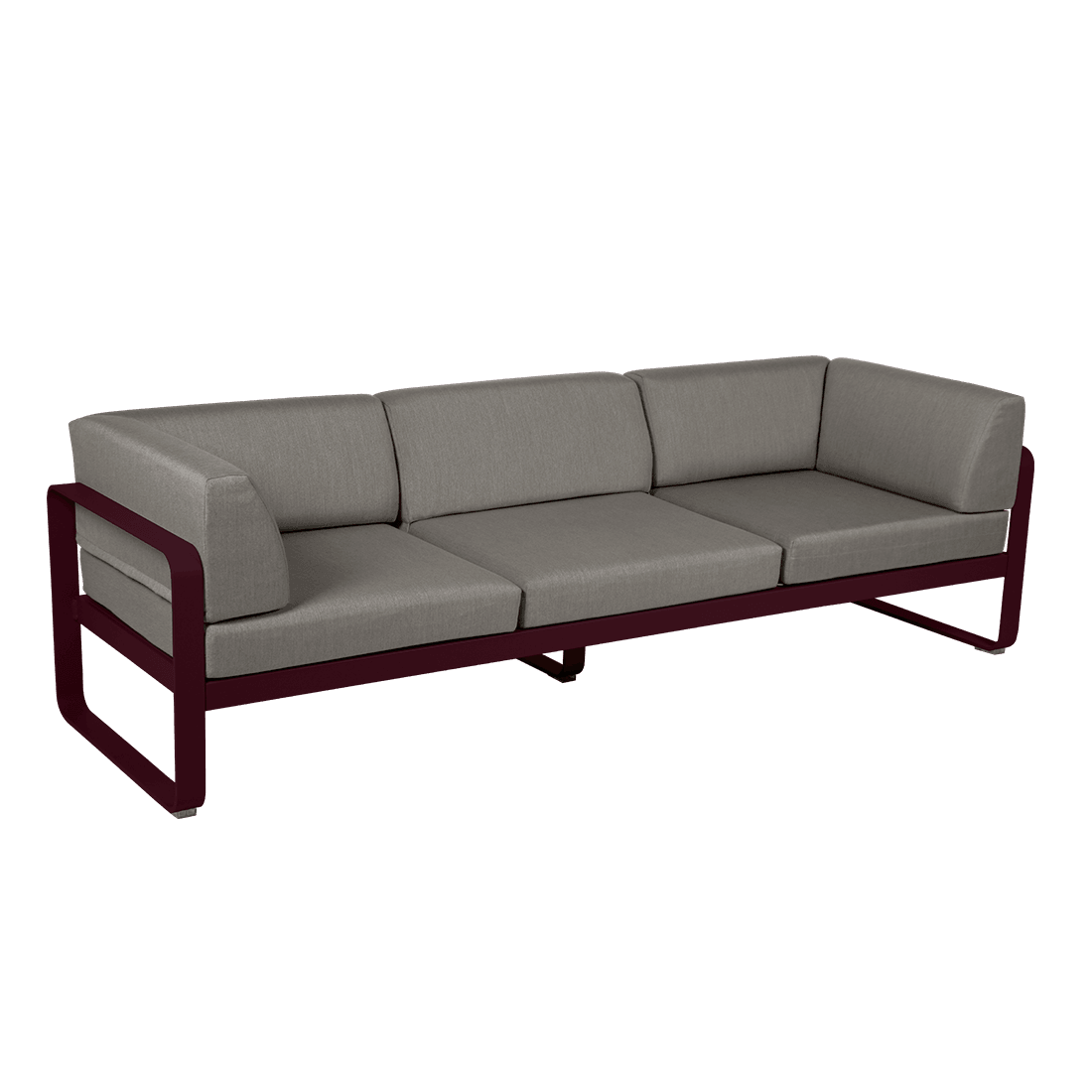 Gartensofa BELLEVIE - 3-Sitzer mit Seitenkissen