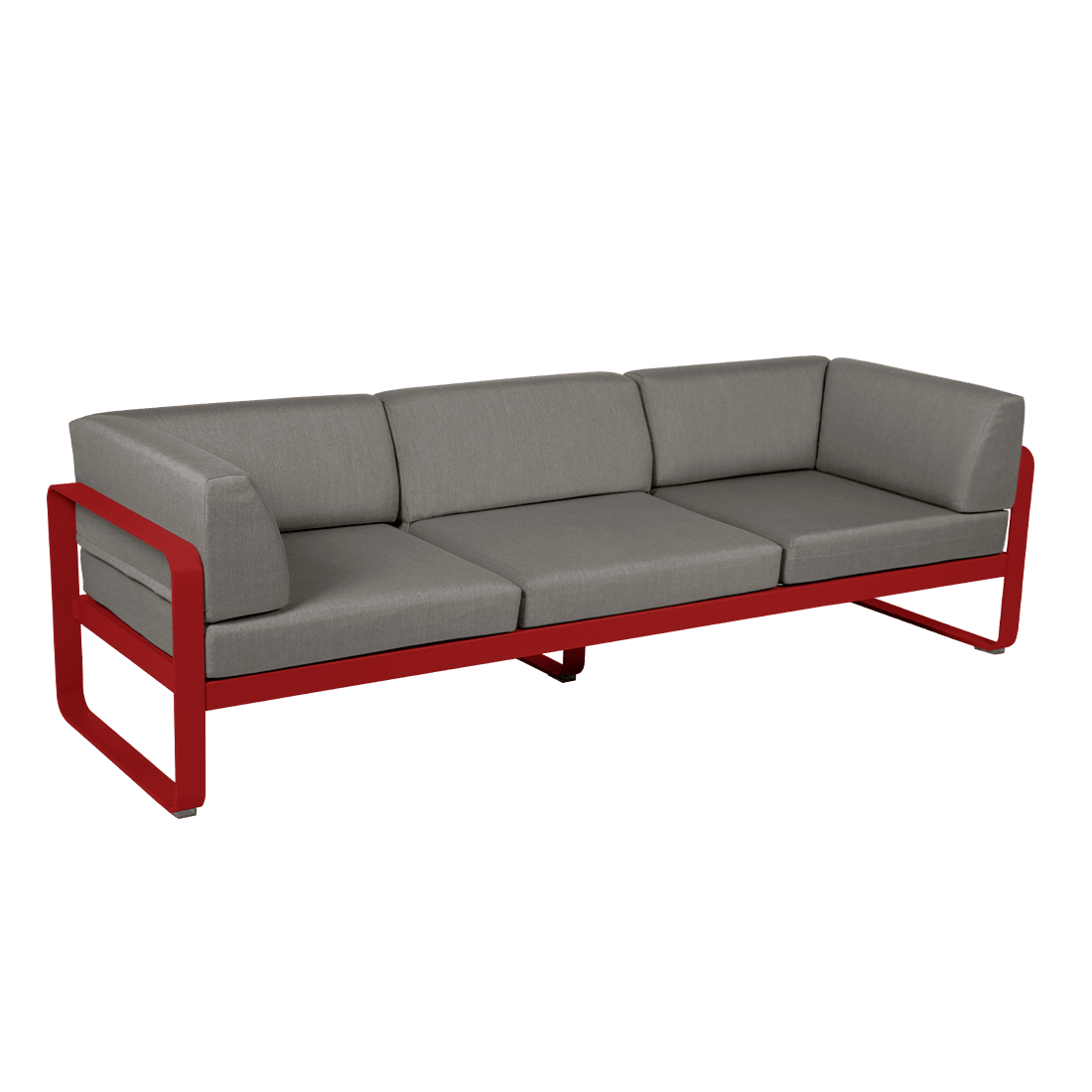 Gartensofa BELLEVIE - 3-Sitzer mit Seitenkissen