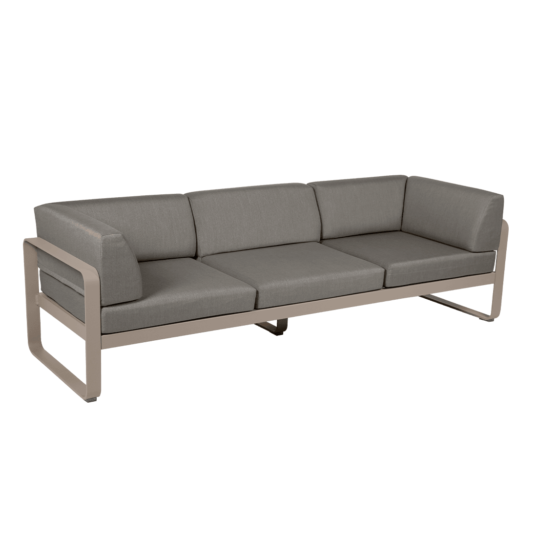 Gartensofa BELLEVIE - 3-Sitzer mit Seitenkissen