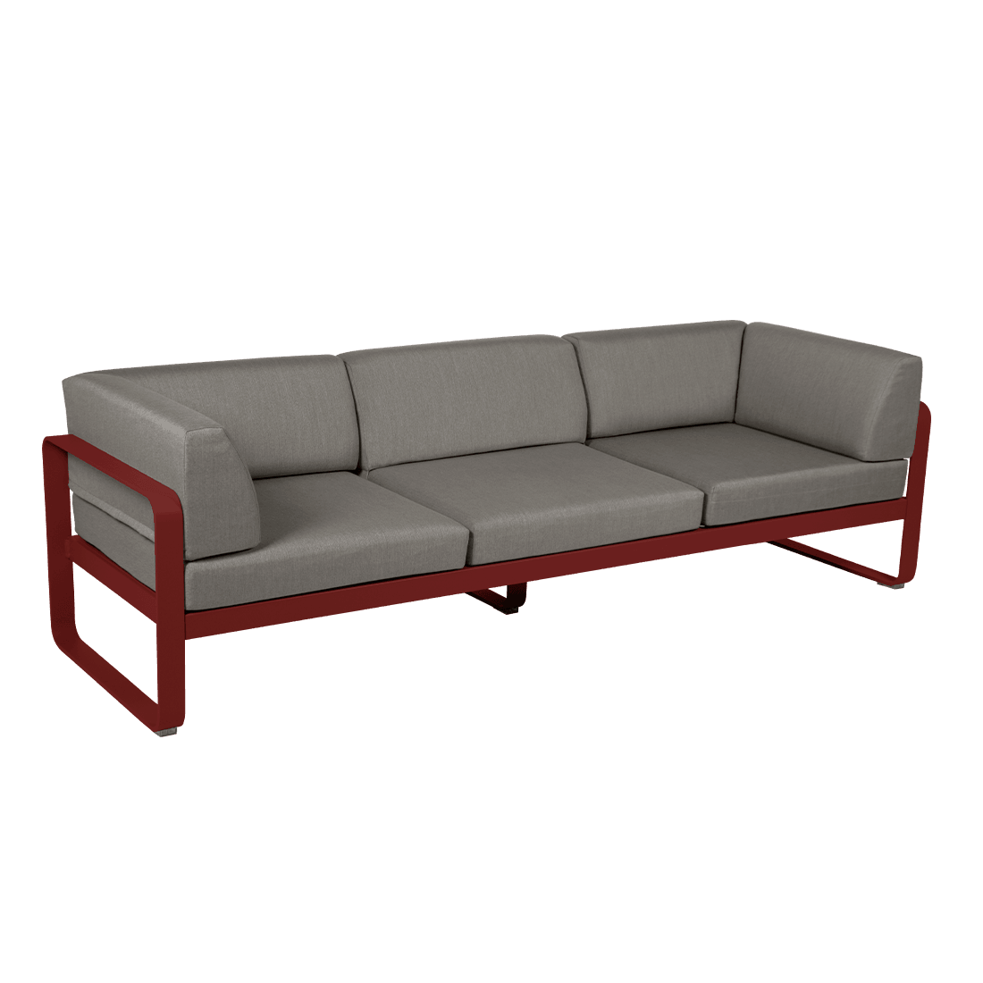 Gartensofa BELLEVIE - 3-Sitzer mit Seitenkissen