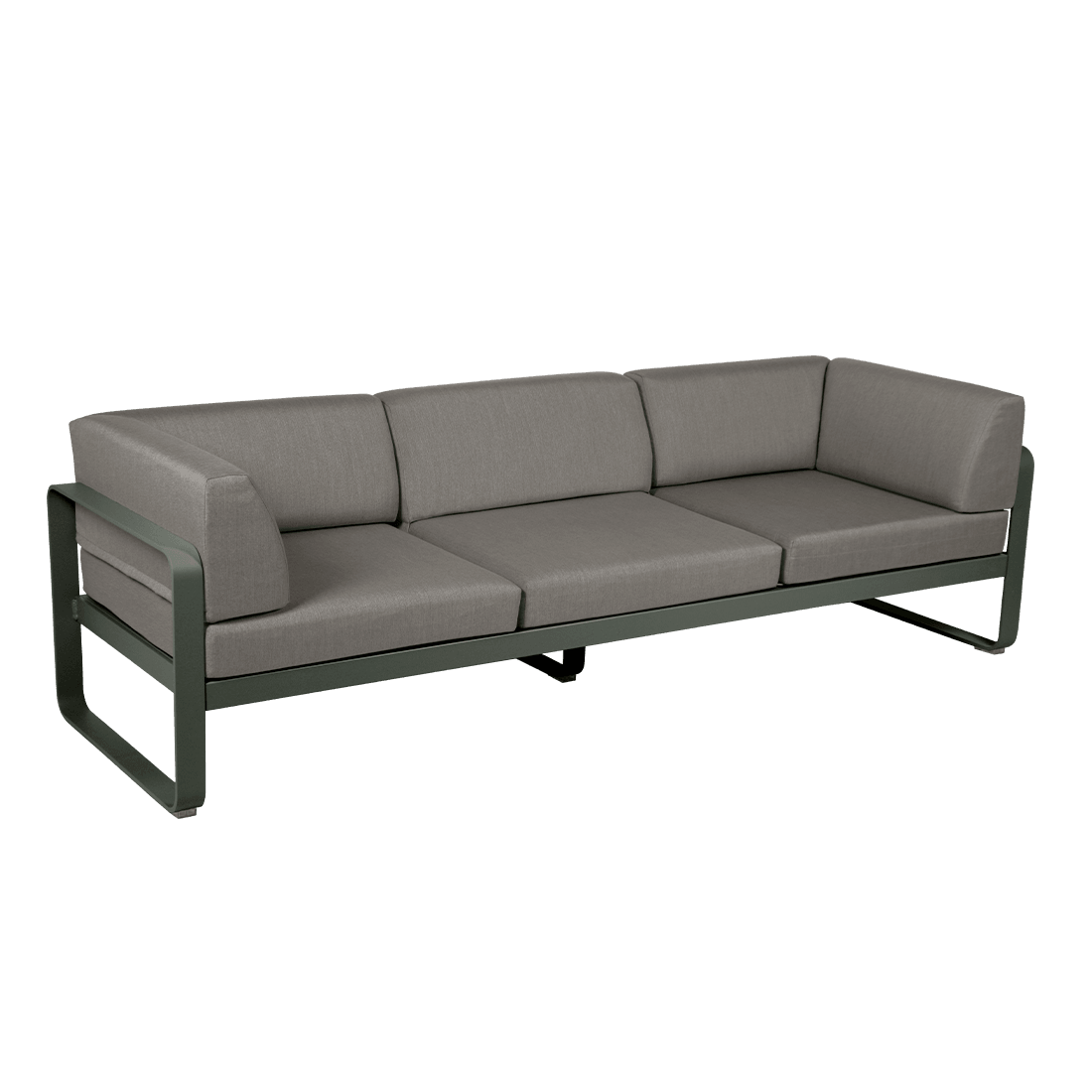 Gartensofa BELLEVIE - 3-Sitzer mit Seitenkissen