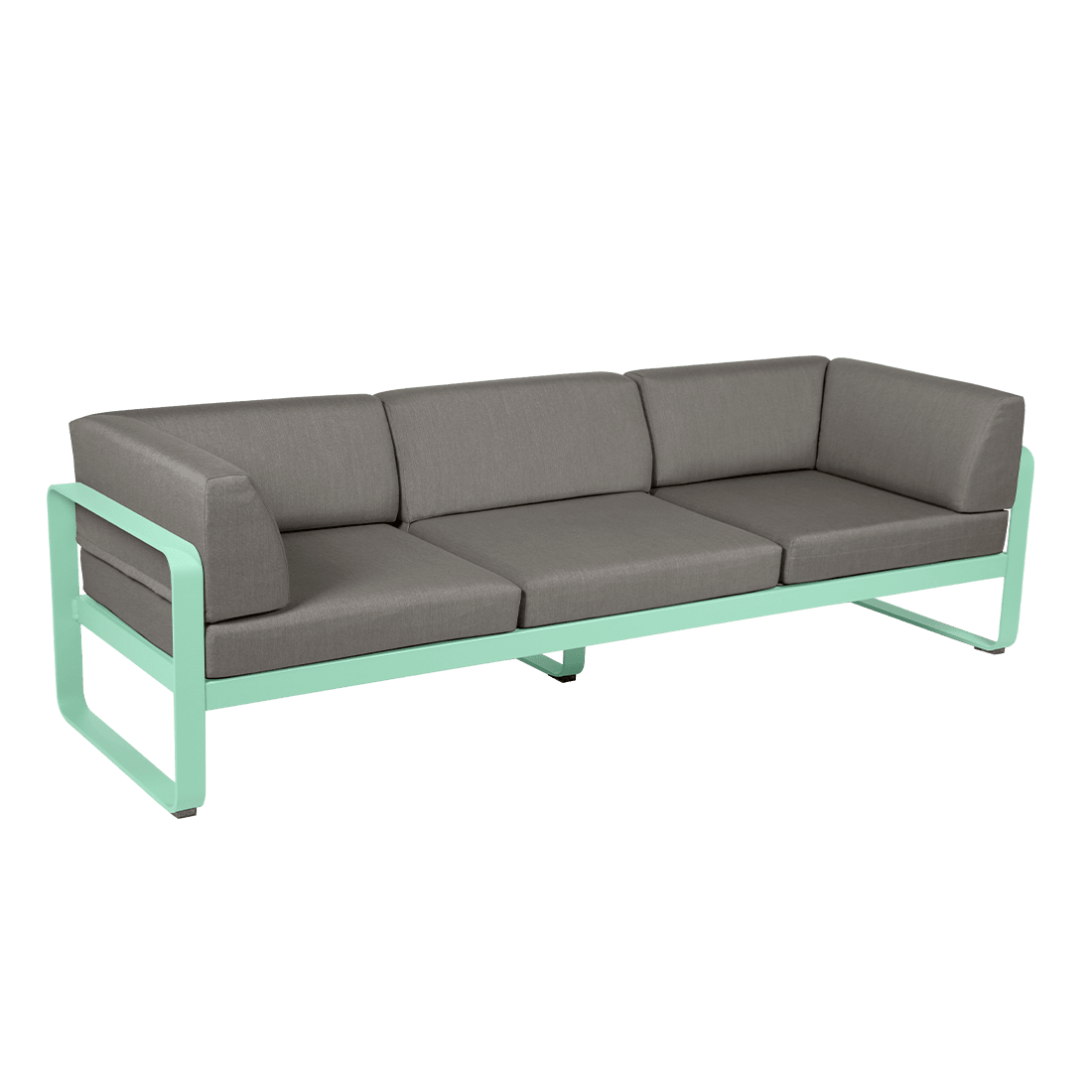 Gartensofa BELLEVIE - 3-Sitzer mit Seitenkissen