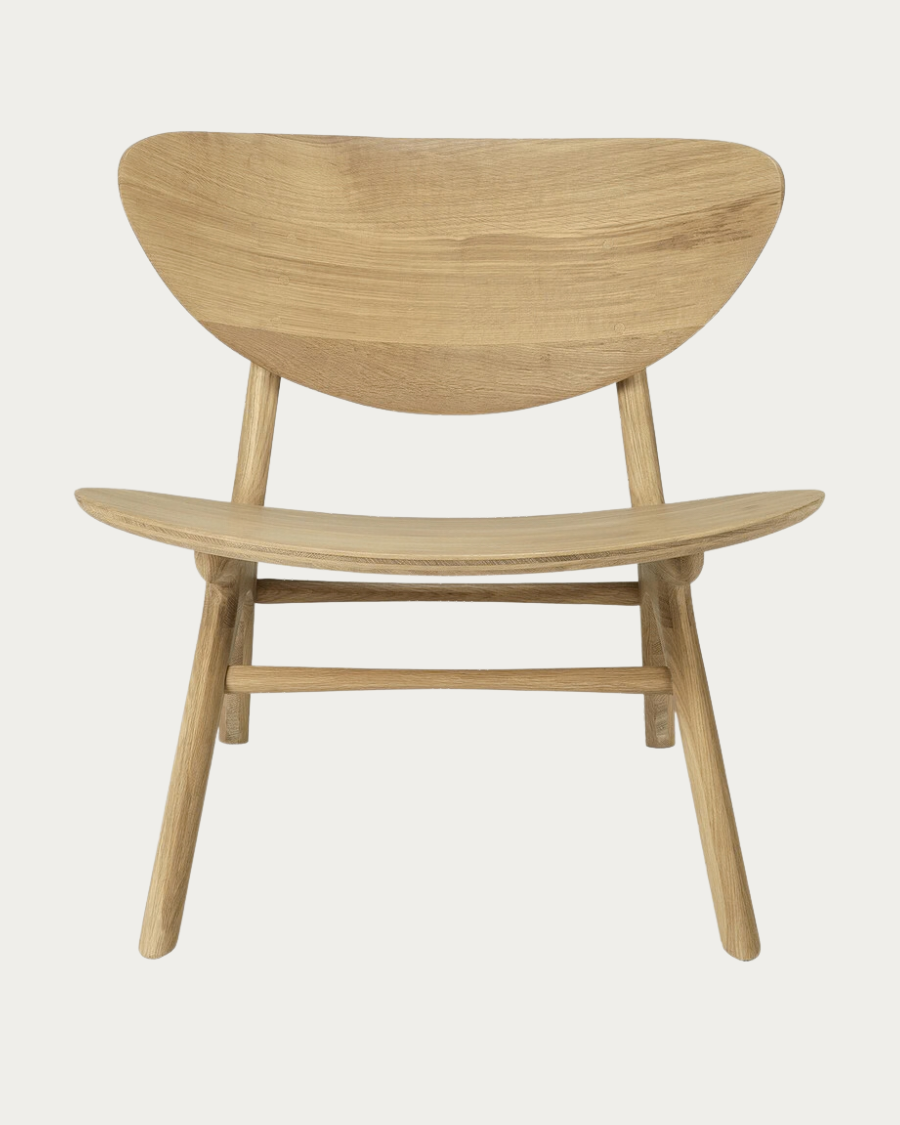 Ethnicraft EYE Sessel aus massiver Eiche – Frontansicht