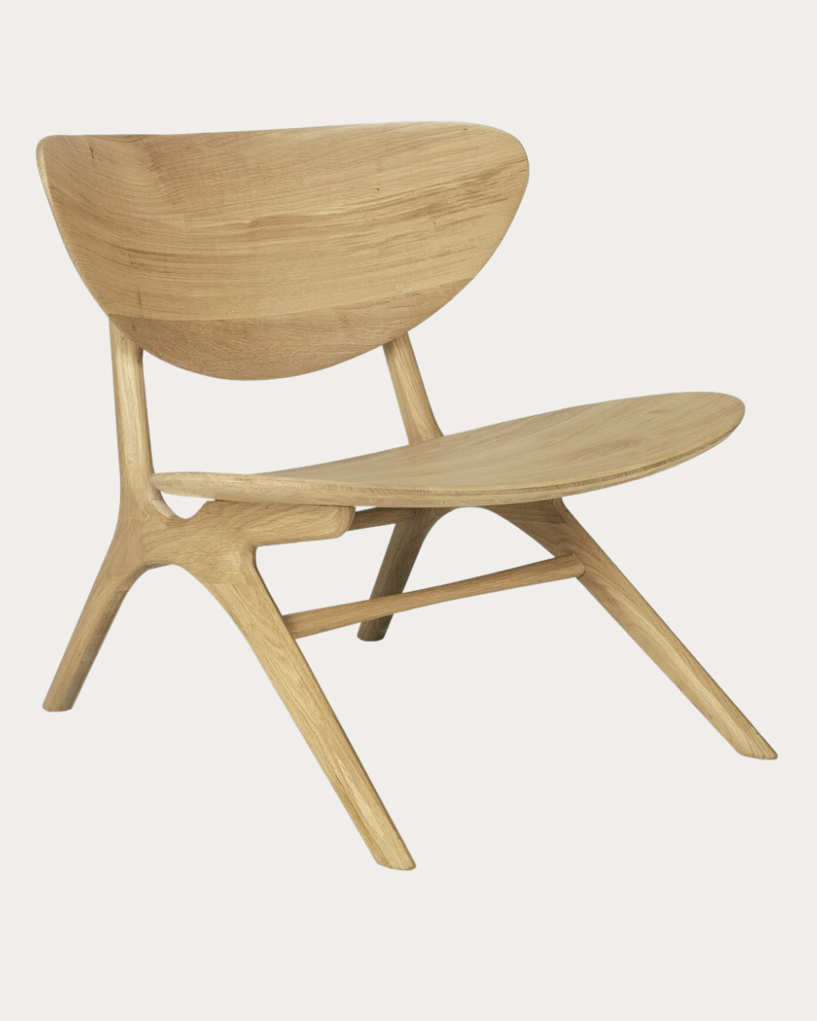 Ethnicraft EYE Sessel aus massiver Eiche – Seitenansicht