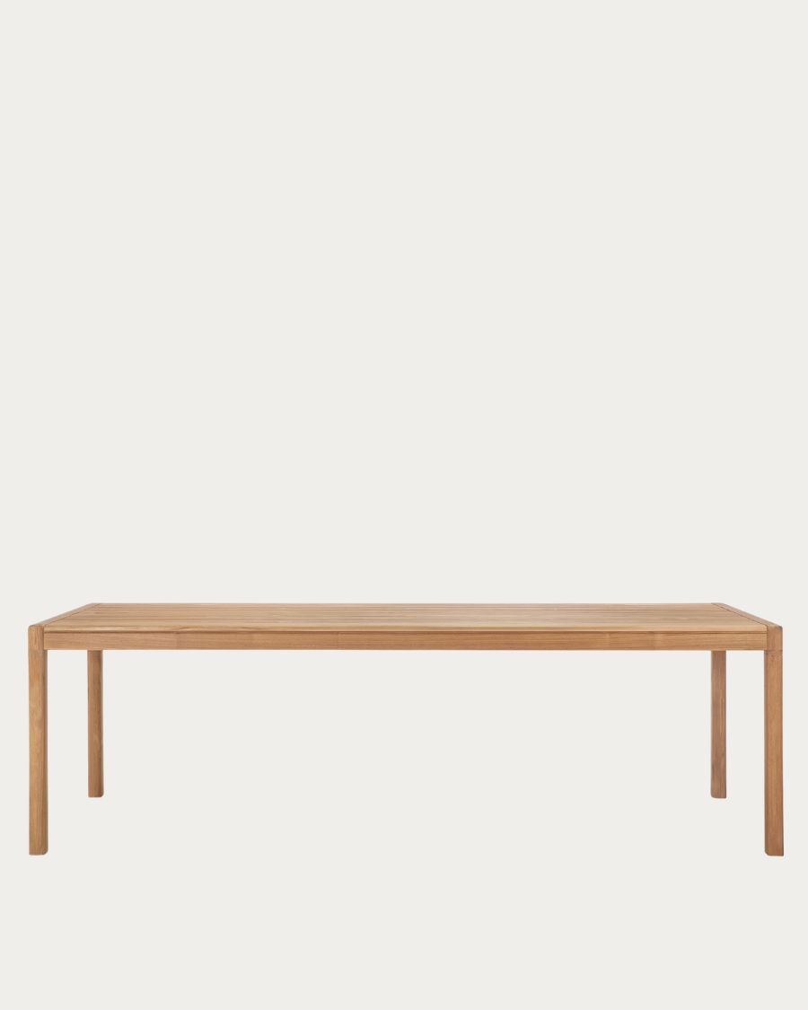 Ethnicraft JACK OUTDOOR Esstisch aus massivem Teak, Frontansicht 3m Variante