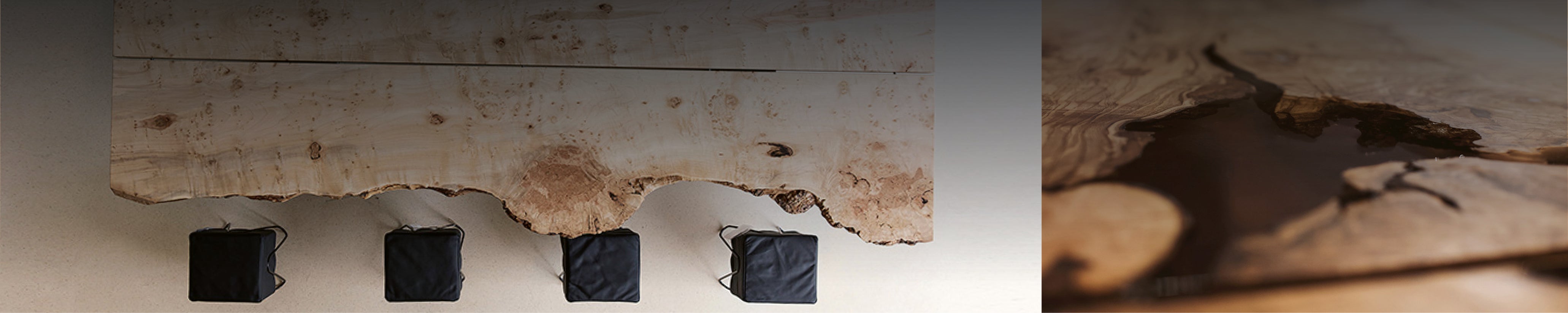 Weitwinkelansicht eines Esszimmers mit langem Scholtissek Massivholztisch, Bank und Stühlen, warmem Licht und natürlicher Dekoration – Scholtissek Massivholzmöbel im Wohnambiente.