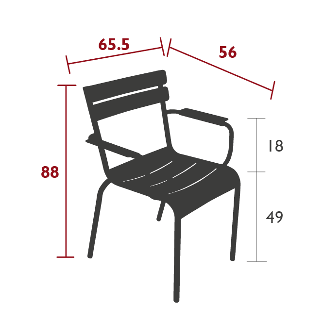 Armlehnstuhl LUXEMBOURG Bridge-Fermob-Lebkuchen- | Homestorys