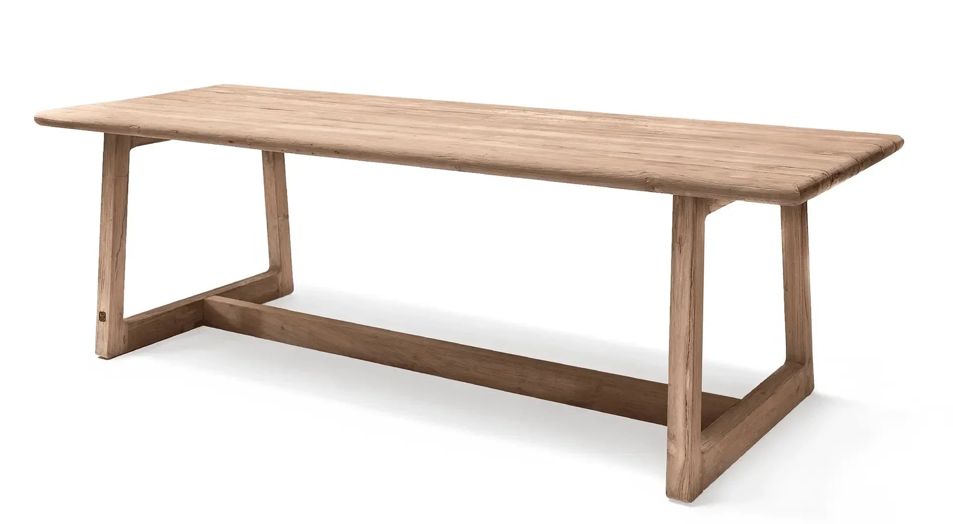 Großer Gartentisch DENNIS 250x85 cm – eleganter Outdoor-Tisch aus recyceltem Teakholz, perfekt für großzügige Terrassen, Gartenfeste oder stilvolle Außenbereiche