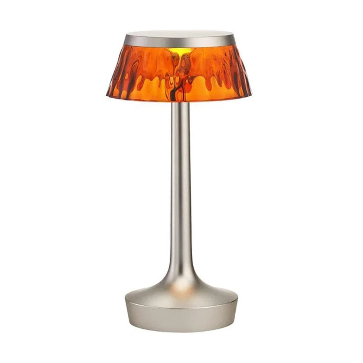 Flos BON JOUR Unplugged Tischlampe - Matt Chrome _ Flos _SKU F1037046 + F1036070