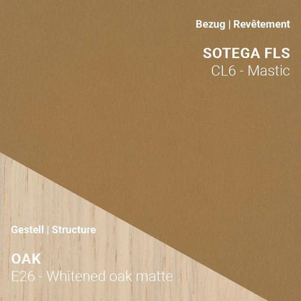 Stuhl KNUT C0110 mit Sotega FLS CL6 Mastic und Eiche Whitened Matte – moderne Leichtigkeit mit natürlichem Charakter