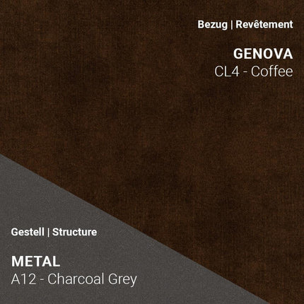 LOLA C3612 in Genova Coffee mit A12 Charcoal Grey – harmonisches Design in gedeckten Tönen