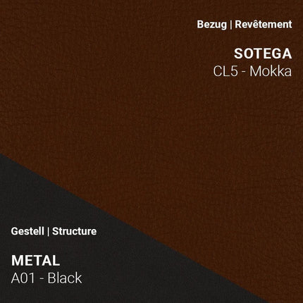 Mobitec LOLA C3612 mit Sotega Mokka und A01 Metal Black – dunkler Braunton mit markantem Kontrast