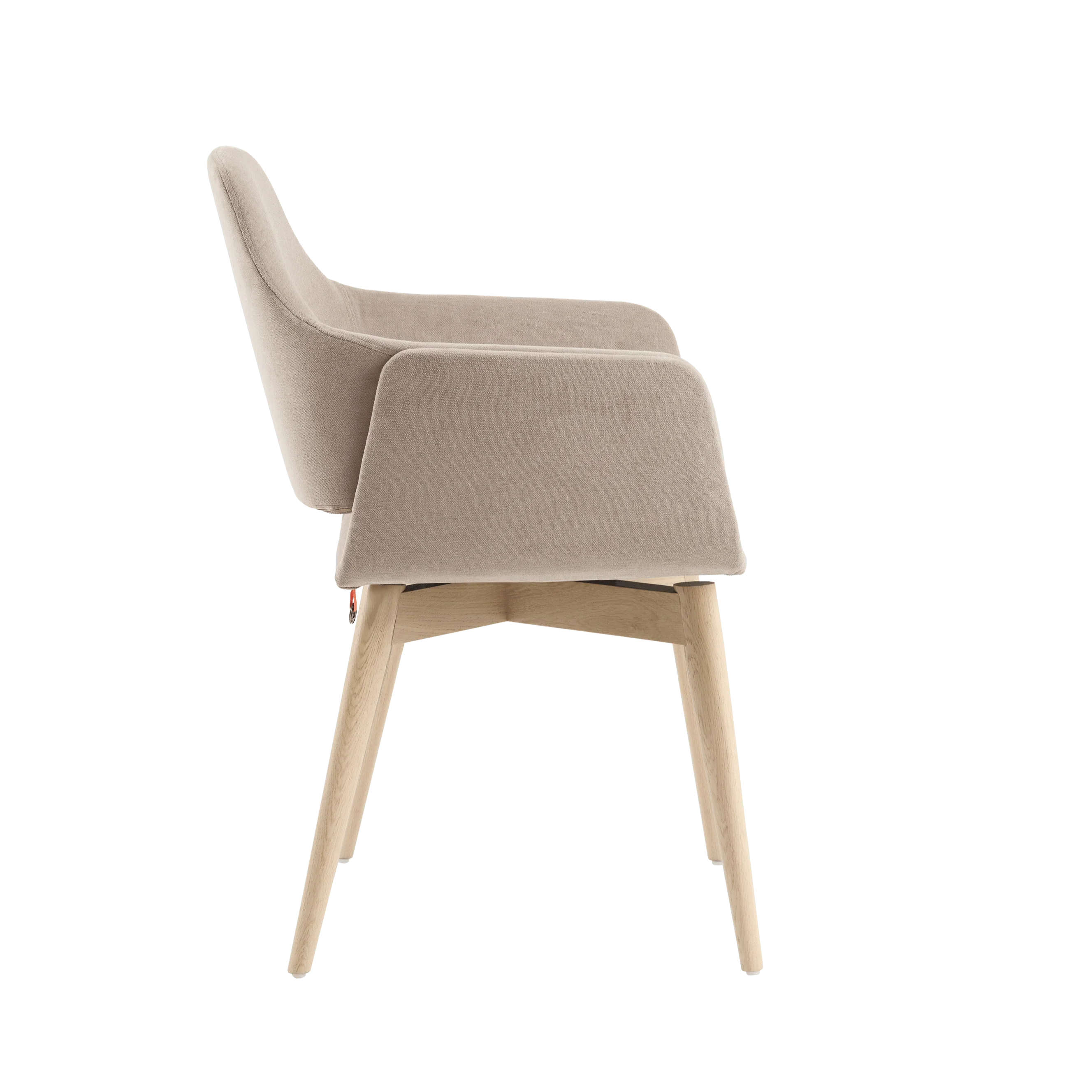 LOTUS C0212 von Mobitec – Seitenansicht mit elegantem Übergang von Armlehne zur Rückenlehne und filigranem Gestell