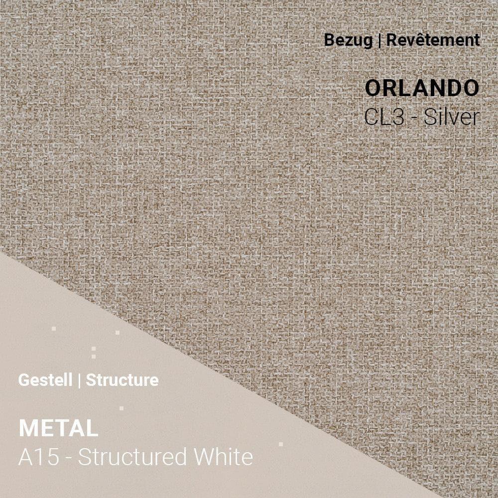 Stuhl LOTUS von Mobitec – Genova CL4 Coffee kombiniert mit A15 weiß strukturiertem Gestell