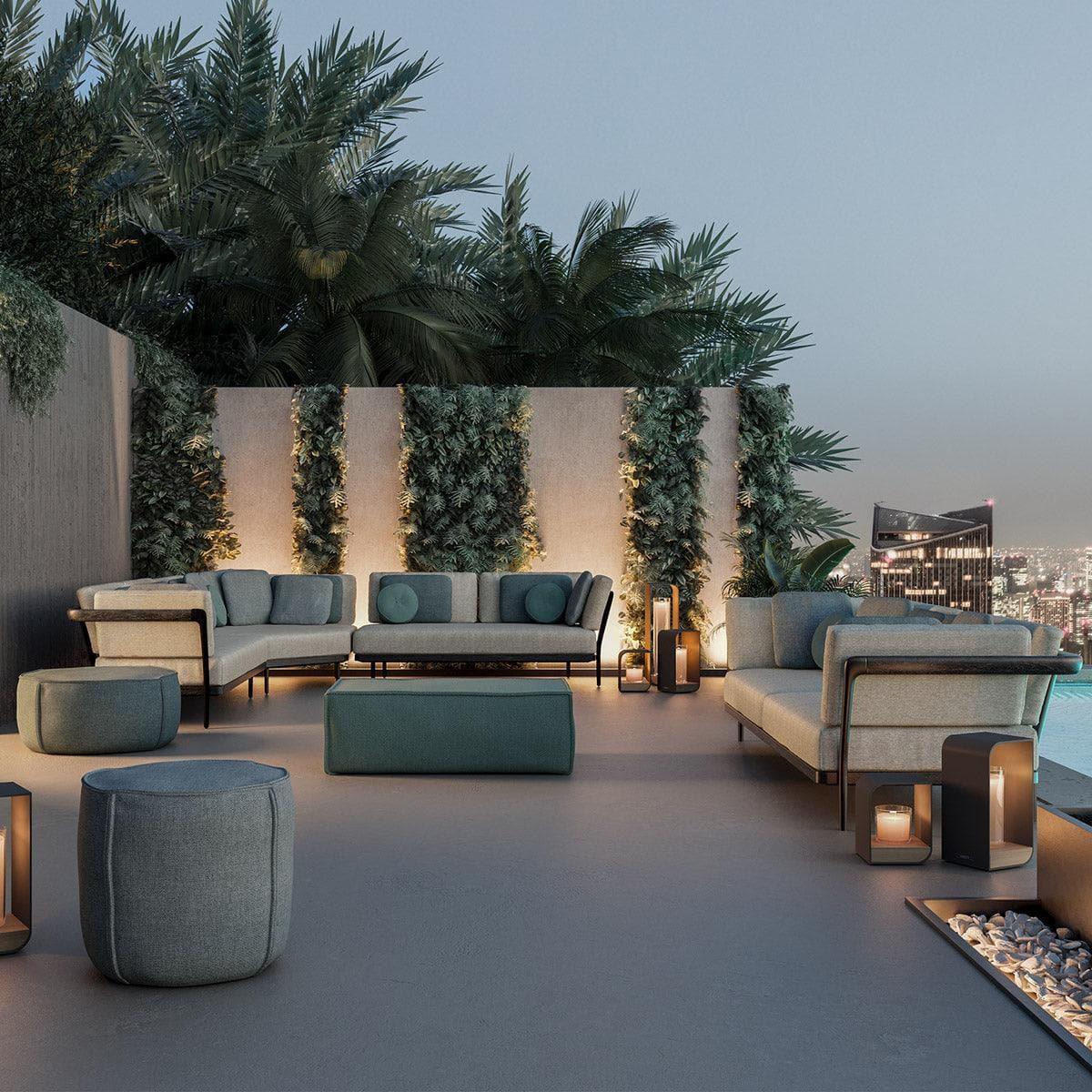 Tiefes 3-Sitzer Sofa FLOWS - Black/Teak Nero | Manutti | Homestorys