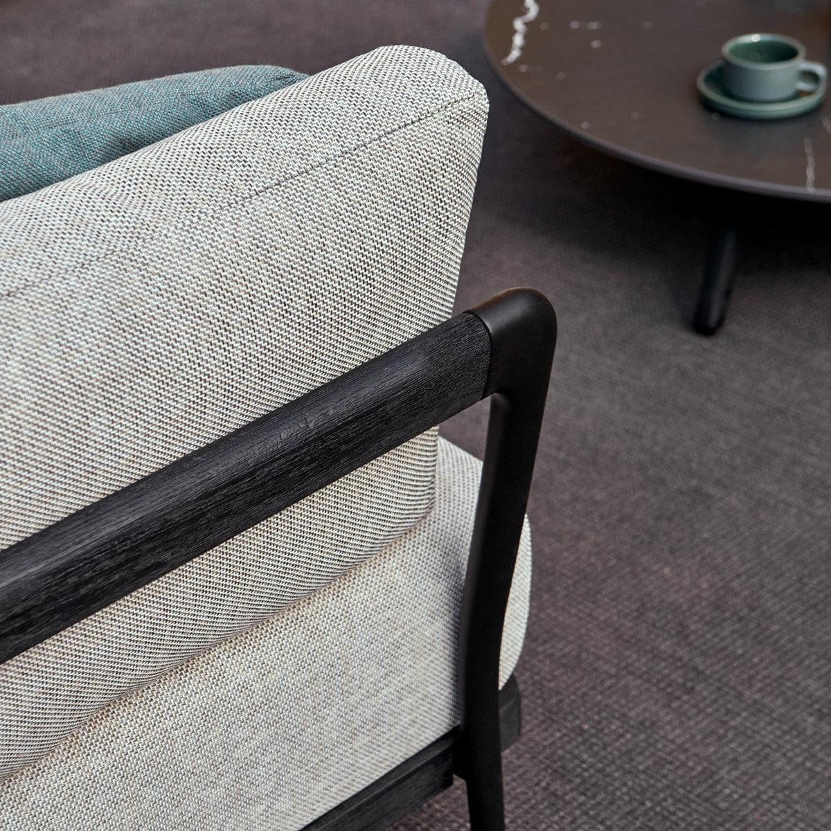 Tiefes 3-Sitzer Sofa FLOWS - Black/Teak Nero | Manutti | Homestorys