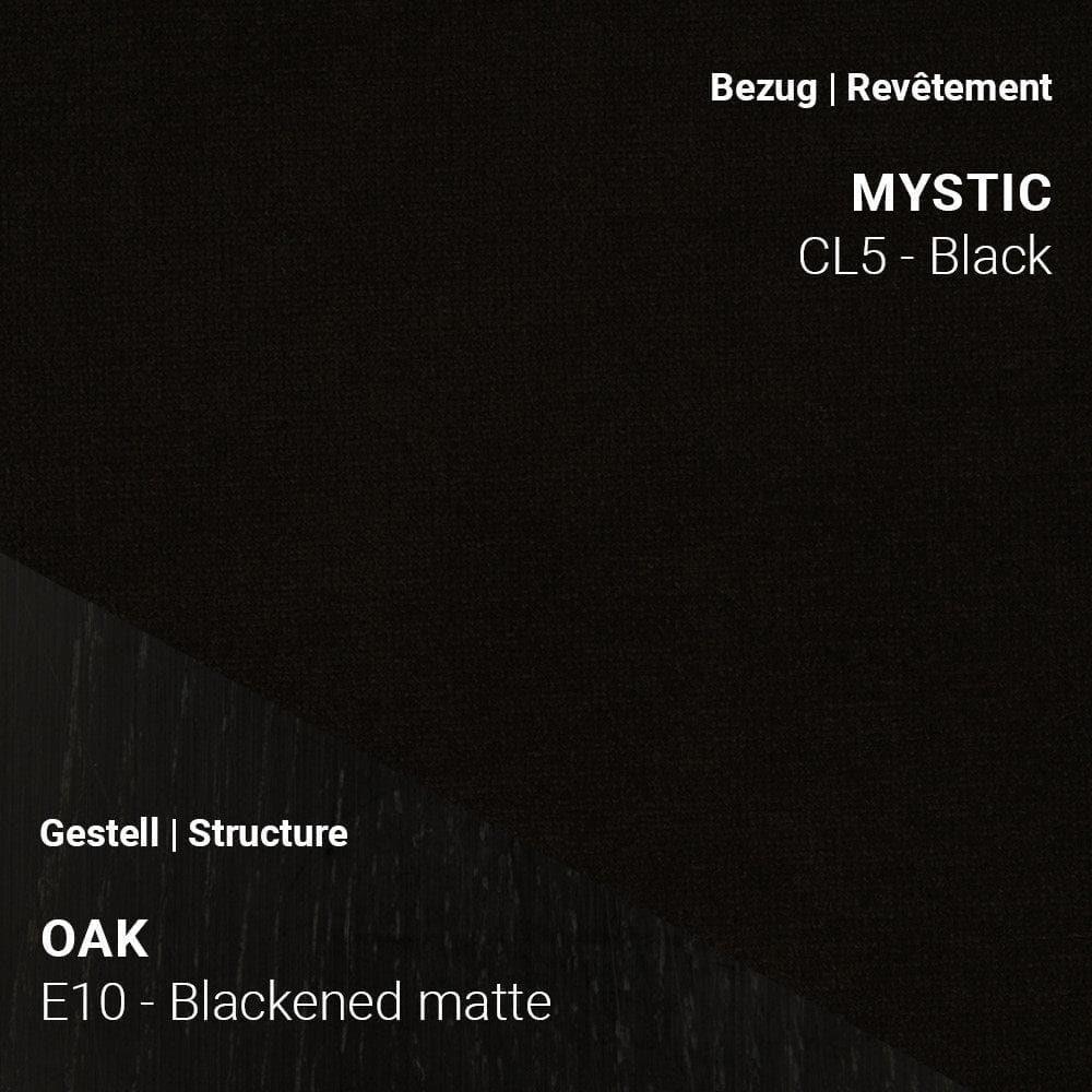 Armlehnstuhl MARGAUX C0312 in Mystic CL5 Black mit Eiche Blackened Matte Gestell (E10)