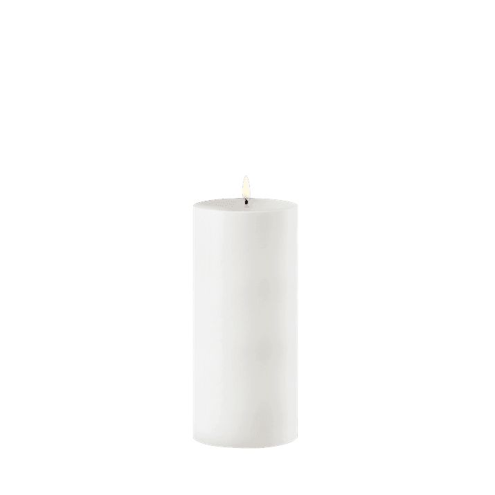 Piffany - Kerze PILLAR CANDLE SMOOTH LED Uyuni Outdoor Ø8.4 x H20cm - UL-OU-WH84020 | Homestorys