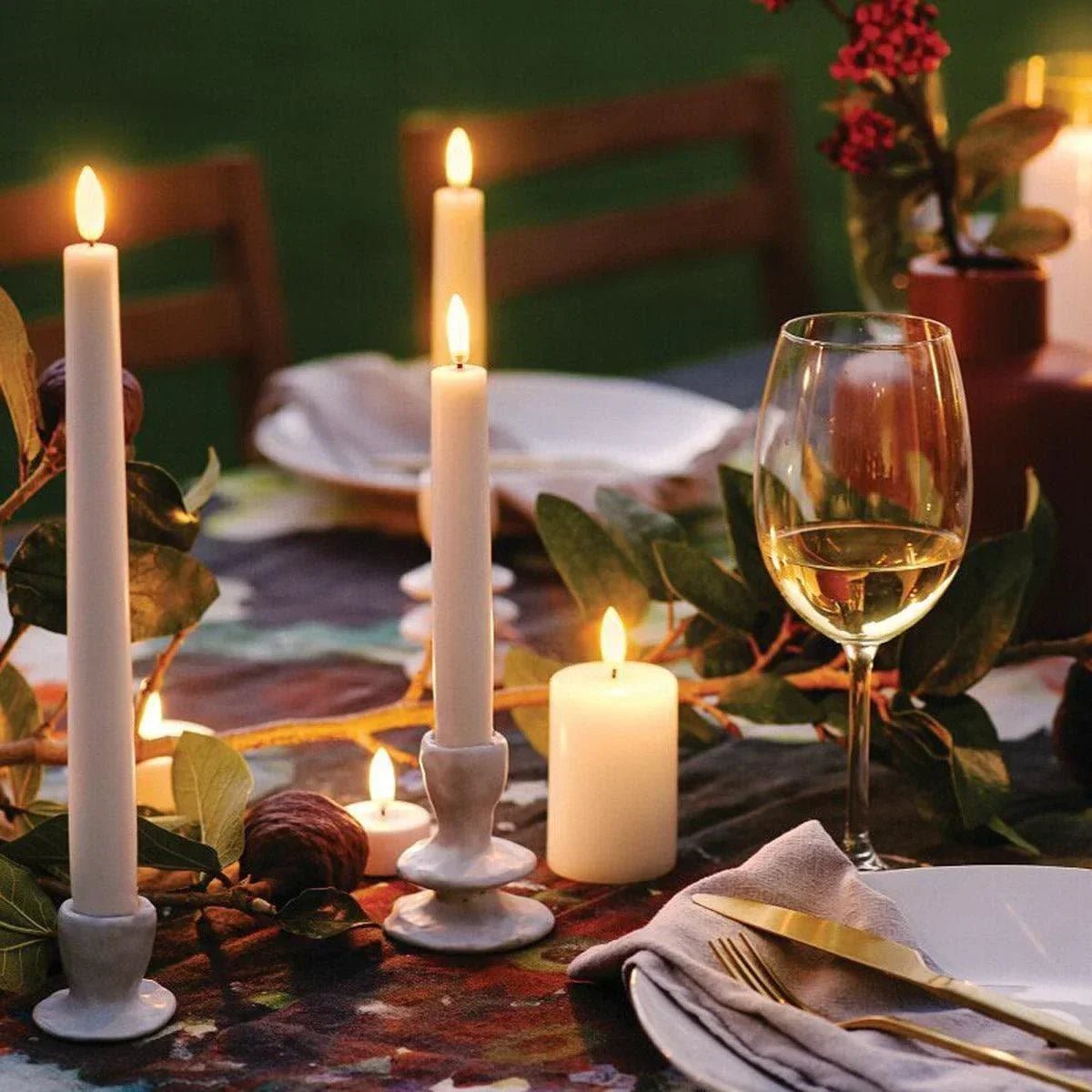 Piffany - Kerze PILLAR SHOULDER LED Uyuni Ivory Ø7.8 x 10cm - UL-PI-IVS-C78010 | Homestorys