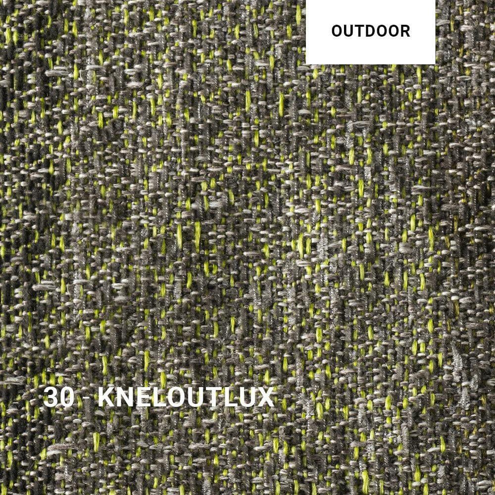 Outdoorstoff 30 KNELOUTLUX für den MIEKE 1-Sitzer von Gommaire – dunkelgrau / anthrazit mit robuster Textur und elegantem Look