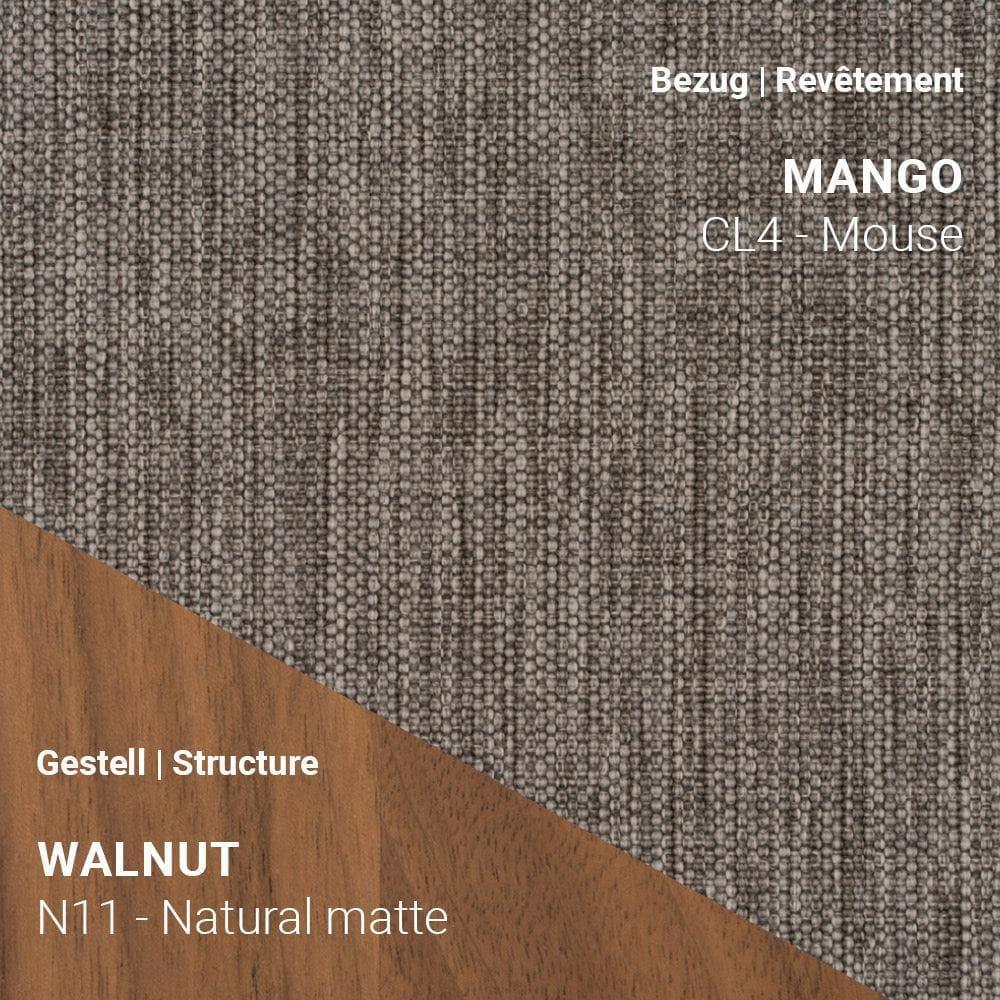 Stoff Mango CL4 Mouse mit Nussbaum-Gestell Natural Matte auf THALIA R0610