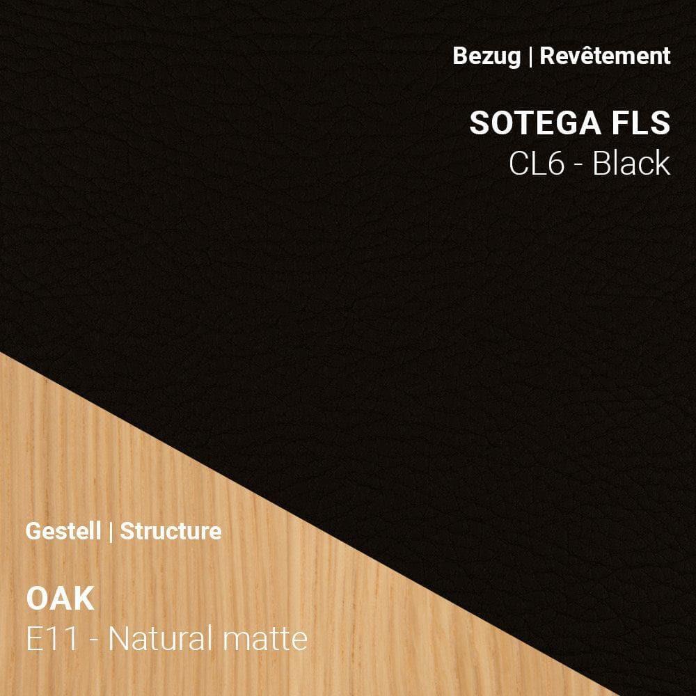 THALIA R0610 in Sotega FLS CL6 Black kombiniert mit Eiche Natural Matte (E11)