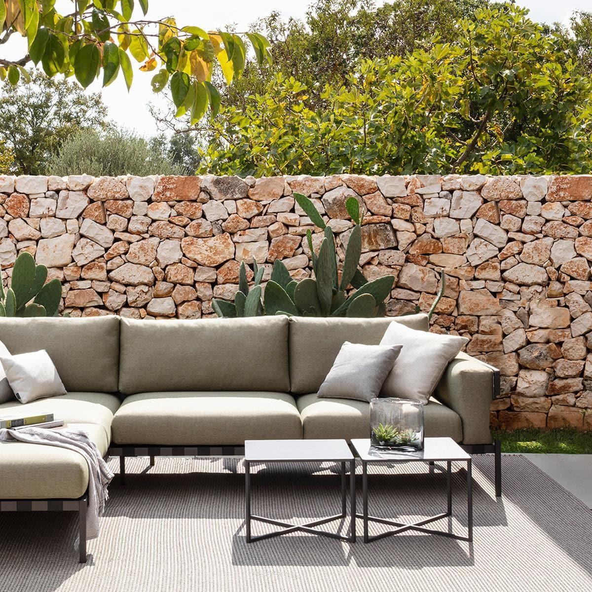 Couchtisch NATAL ALU X - niedrig - 40x40cm-Tribù-00 Weiß- | Homestorys