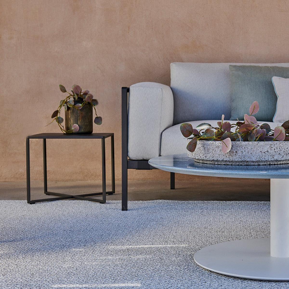 Couchtisch NATAL ALU X - niedrig - 40x40cm-Tribù-00 Weiß- | Homestorys