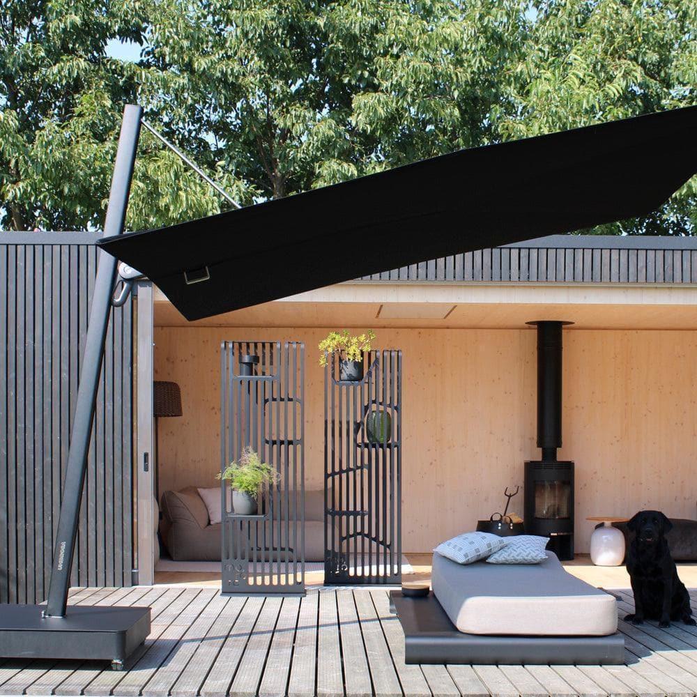 Umbrosa - Sonnenschirm VERSA UX - 300x300 80° - VESAND_UX+TILEBASEUX-L-SAND | Homestorys