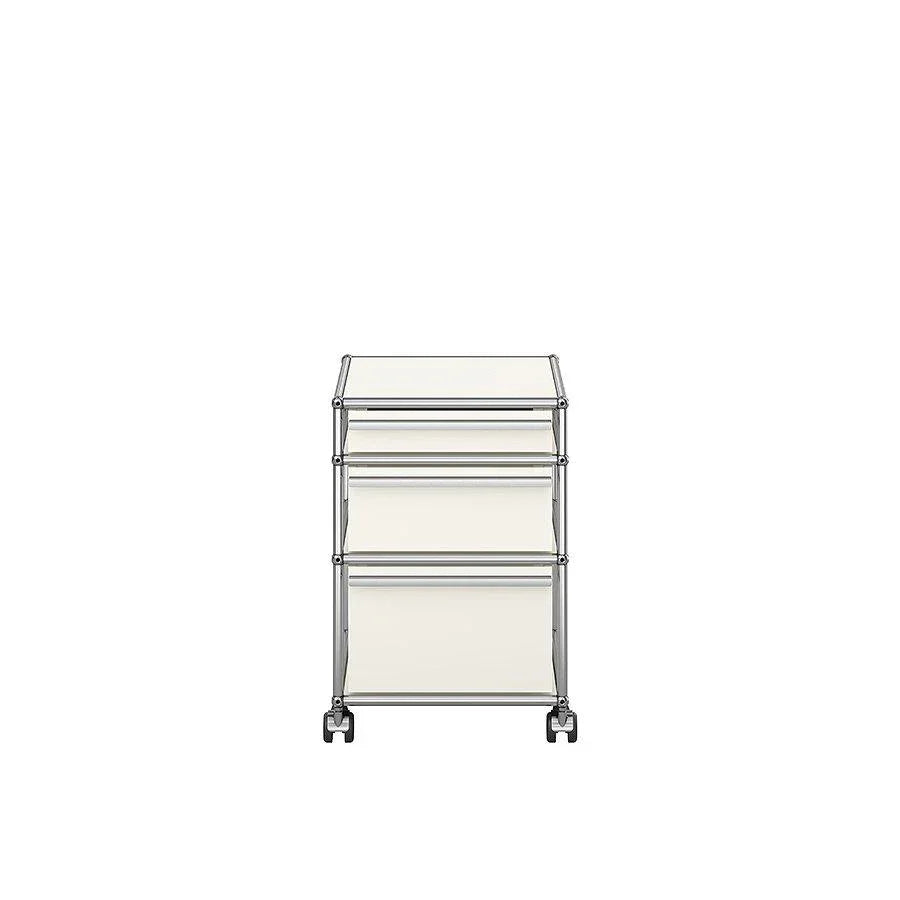 USM Haller M63 Container in Reinweiß – minimalistischer Rollcontainer für moderne Arbeitsplatzgestaltung und stilvolle Stauraumlösungen im skandinavischen Look