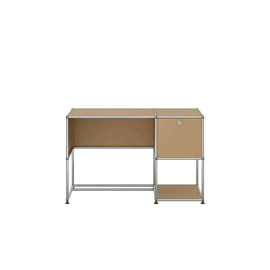 Schreibtisch B21 von USM in Beige – harmonischer Arbeitsbereich mit natürlichem Farbton für ruhige, wohnliche Büro- oder Homeoffice-Lösungen