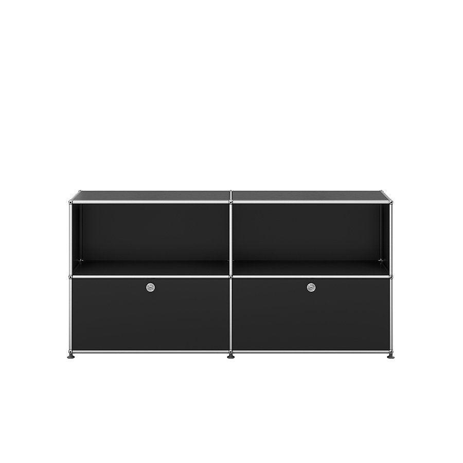 USM Haller Sideboard C2 in tiefem Graphitschwarz – markantes Designobjekt mit edler Ausstrahlung für moderne Räume