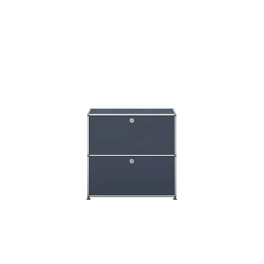 Anthrazitgraue USM Haller Kommode S2 – modernes Stauraummöbel für elegante Büroräume, Flure oder stilvolle Einrichtungen mit dunklem Farbkonzept