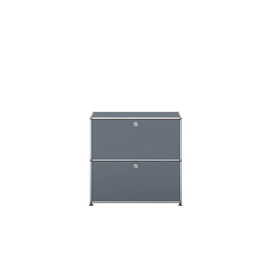 Designkommode S2 von USM in Mittelgrau – funktionales Aufbewahrungsmöbel im modularen Design für Büros, Schlafzimmer oder minimalistische Wohnräume