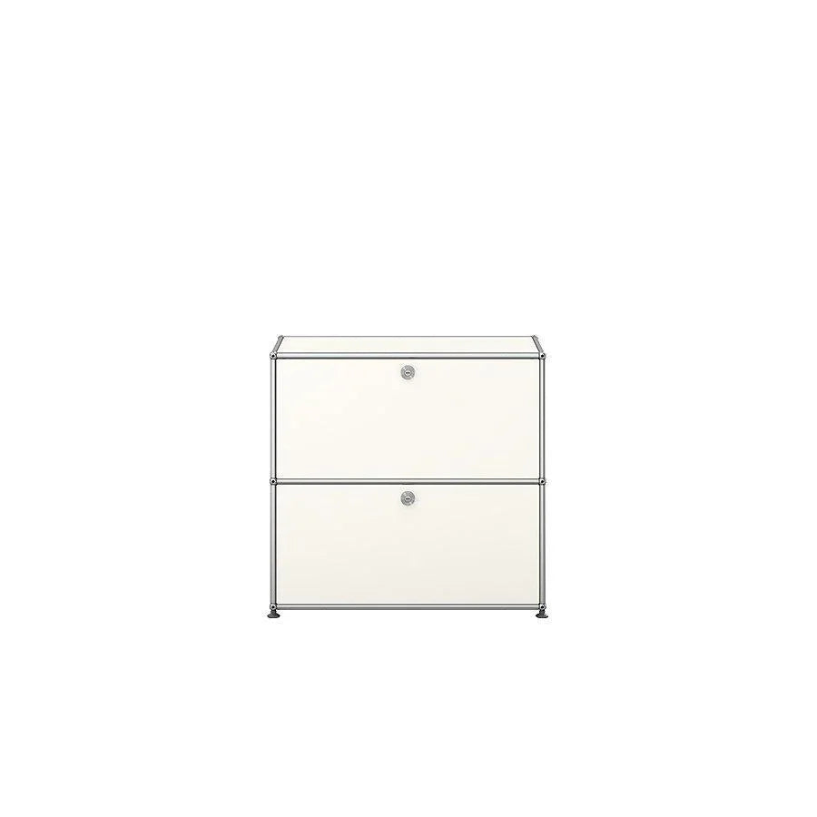 Moderne USM Kommode S2 in Reinweiß – minimalistisches Aufbewahrungsmöbel für helle Räume, perfekt als Kommode im Schlafzimmer, Büro oder Flur