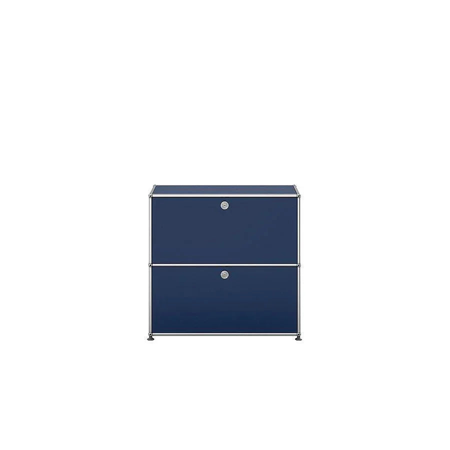Designkommode S2 von USM Haller in Stahlblau – markantes Stauraummöbel für kreative Arbeitsbereiche, moderne Homeoffice-Lösungen oder offene Wohnkonzepte
