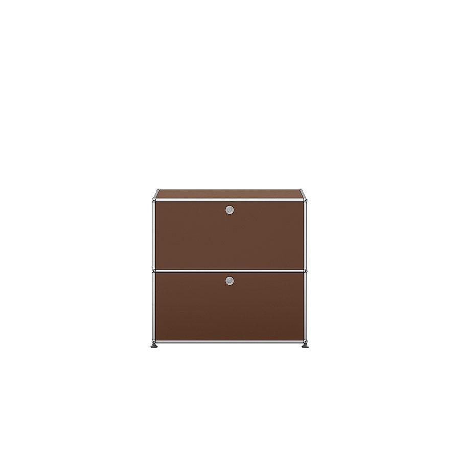 USM Haller Kommode S2 in USM Braun – stilvolles, modulares Stauraummöbel für Wohnzimmer, Schlafzimmer oder Büro im warmen Designklassiker-Look