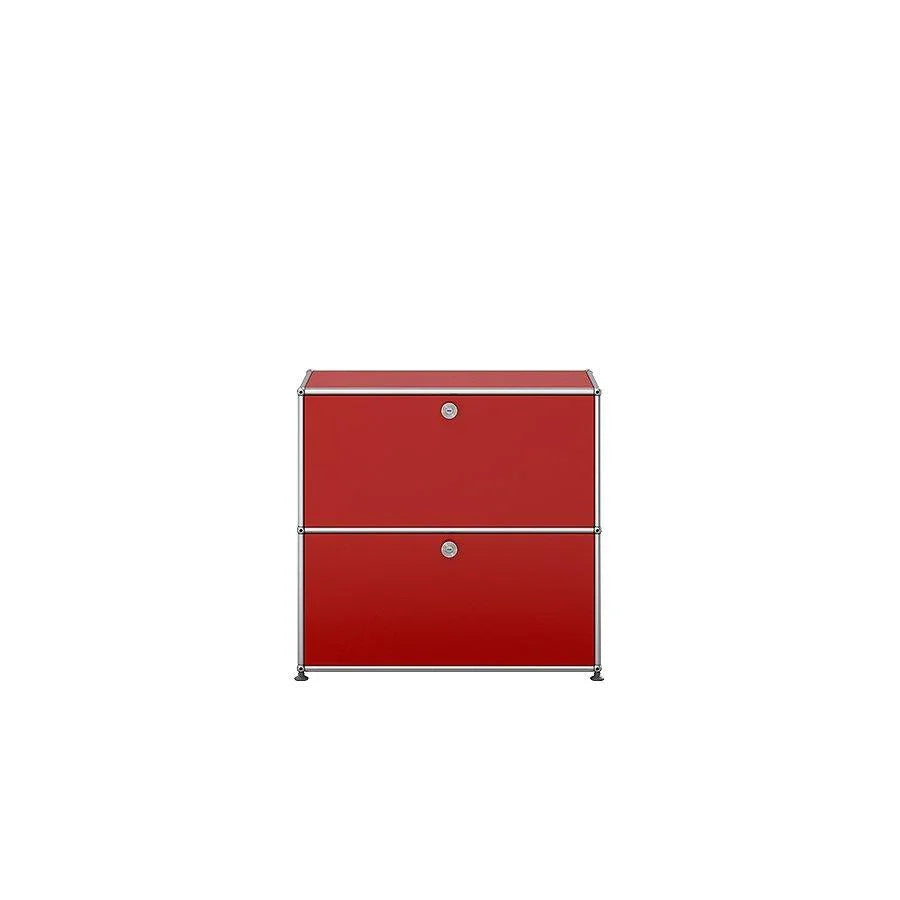 Rubinrote USM Kommode S2 – hochwertiges Designmöbel mit modularem Aufbau für moderne Einrichtungskonzepte in Büro, Wohnraum oder Loft