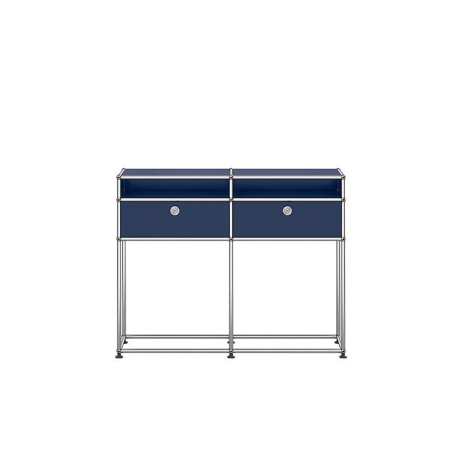 USM Sideboard M51 in Stahlblau – modernes Systemmöbel mit kräftiger Farbe, modularem Aufbau und Stauraumfunktion für Wohnzimmer, Büro oder Empfangsbereich