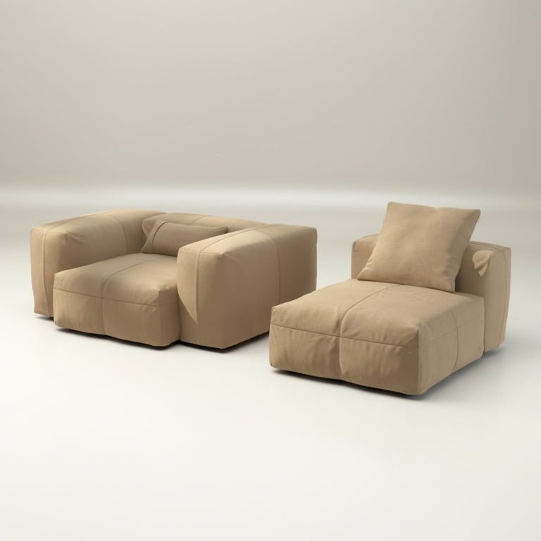 Vetsak - Modulares Gartensofa SET 02 - vetsak-modulsofa-set02-Pique-Creme-M | Homestorys