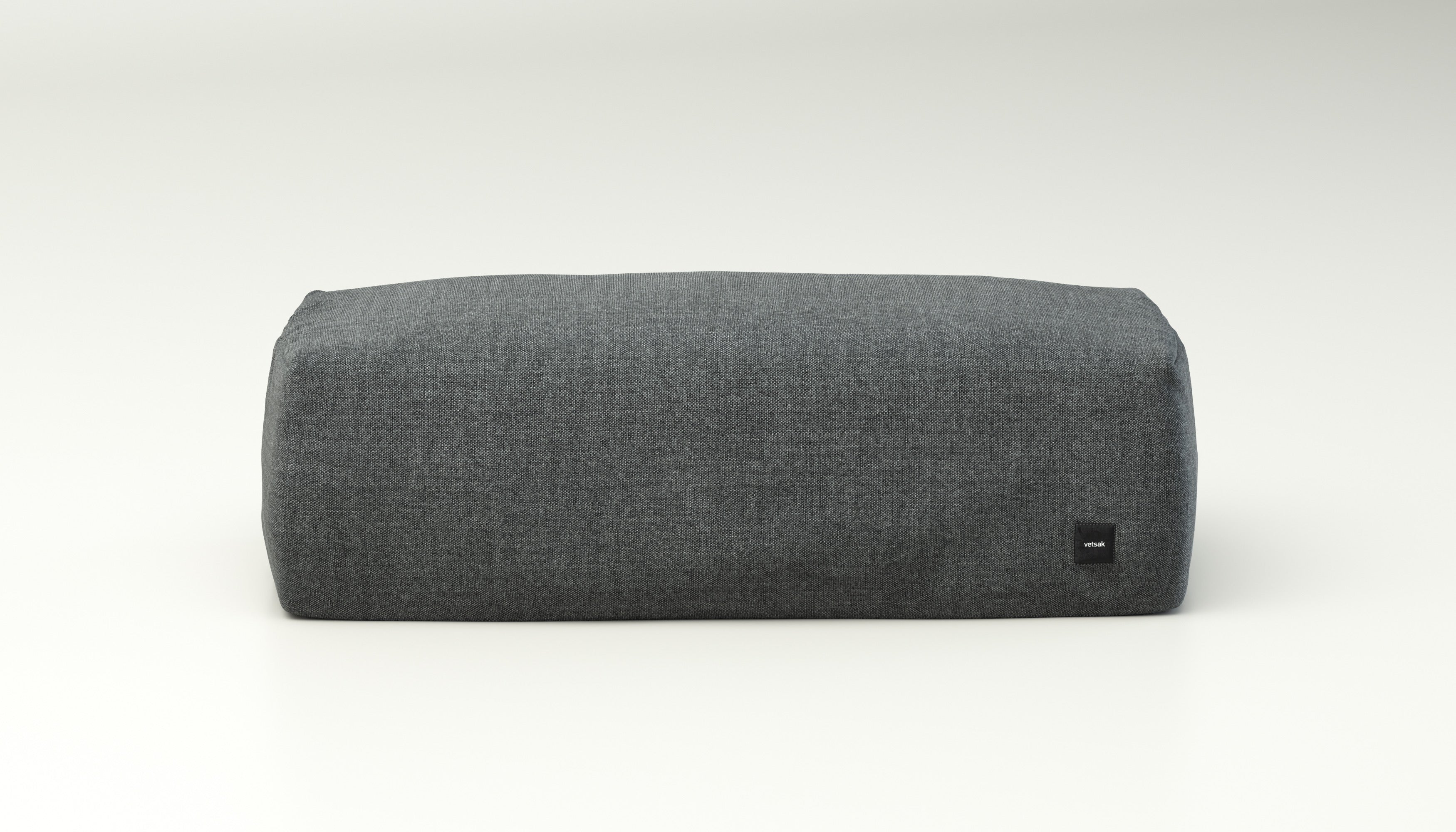 Lounge Pillow aus Piqué Dark Grey – wetterfest, stilvoll und anschmiegsam