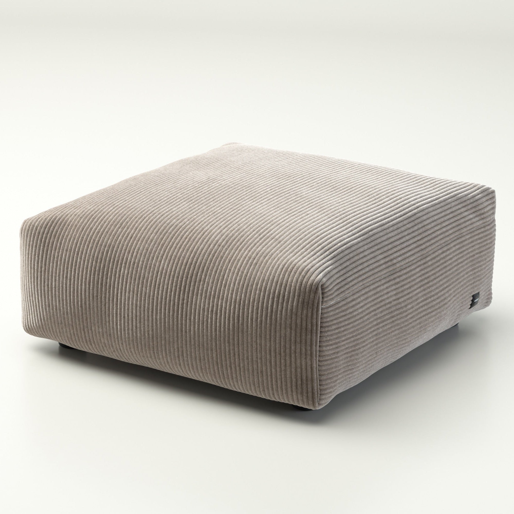 Vetsak Sofa Sitzmodul Medium 84x84 cm in Cord Velour Platinum – hellgrauer Sitz