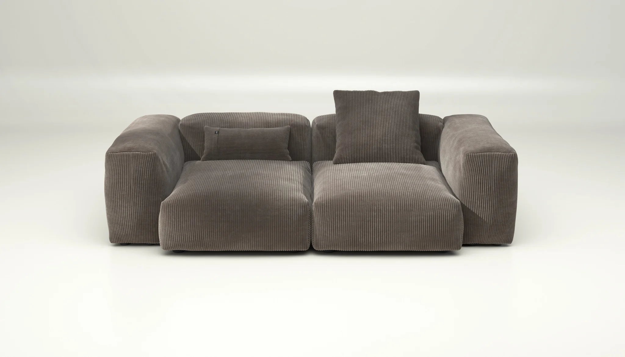 Vetsak Cord Mocha Sofa SET 02 M mit Kissen – stilvolles Wohlfühlsofa mit extra Komfort