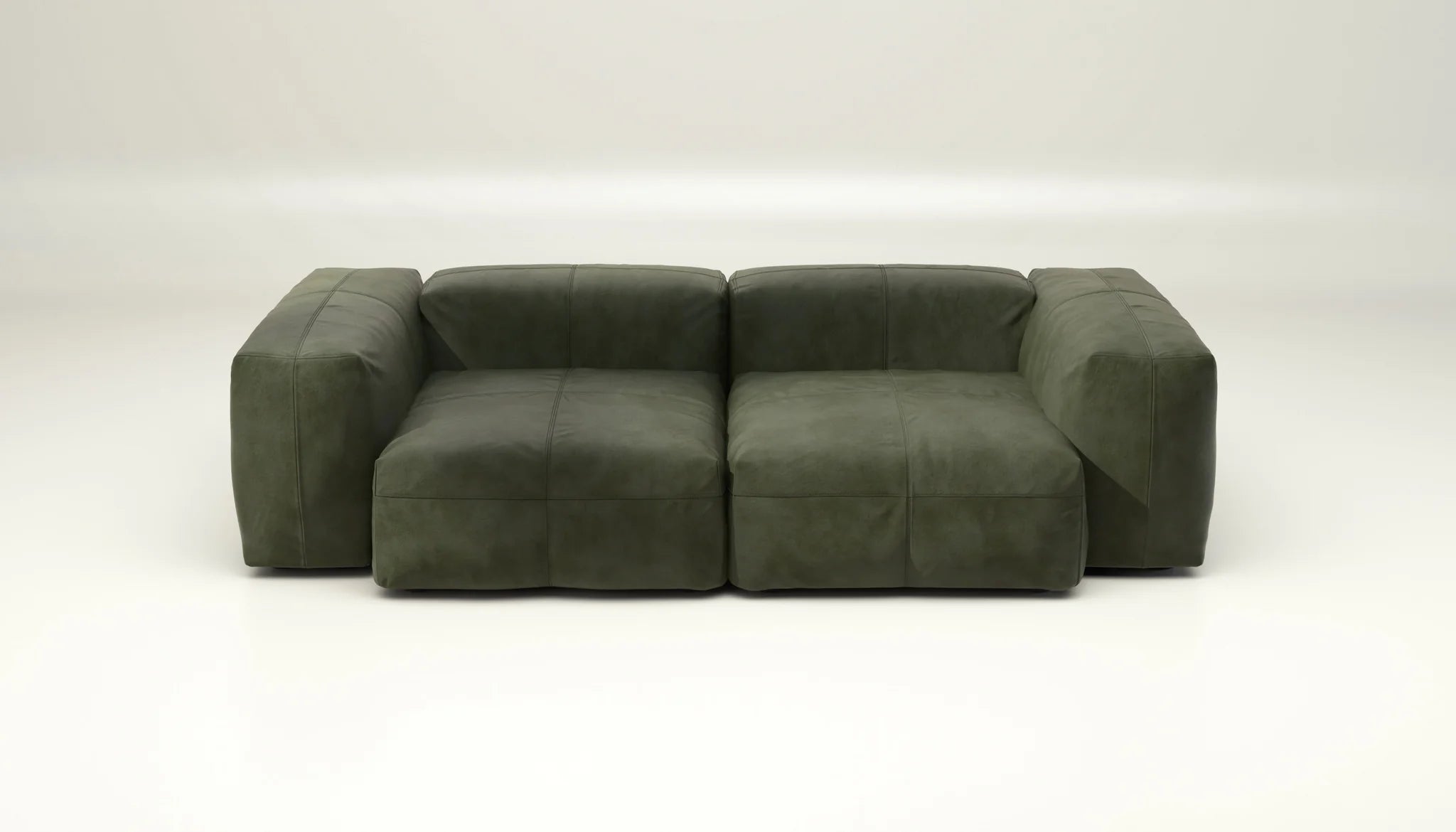 Vetsak Sofa SET 02 M Leder Olive – trendiger Grünton in hochwertiger Echtlederausführung